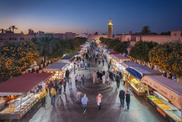 TukTuk Marrakech parked near Jemaa el-Fnaa Square