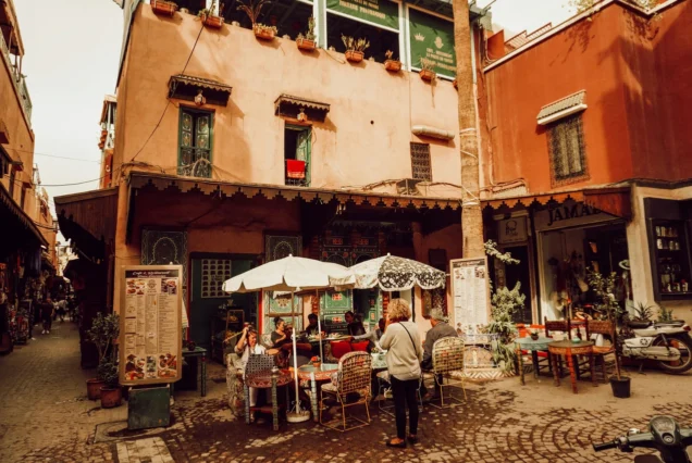 TukTuk Marrakech weaving through narrow medina paths